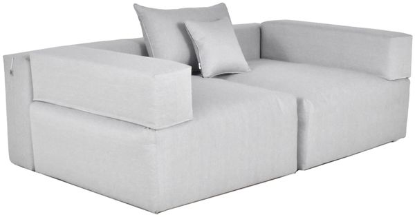 HOME DELUXE Modulares Outdoor Sofa ALAZIA Hellgrau - M Bild 4