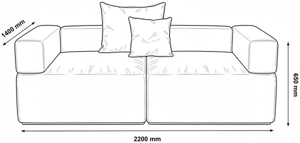 HOME DELUXE Modulares Outdoor Sofa ALAZIA Hellgrau - M Bild 9