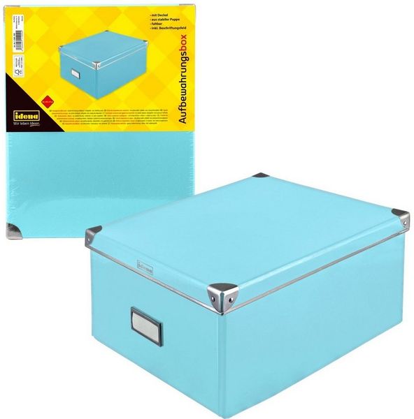 Idena Aufbewahrungsbox Idena 11009 - Aufbewahrungsbox aus festem Karton, Deckel mit verstärkt