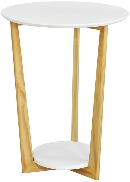 SoBuy Beistelltisch mit 2 Ablagen,Couchtisch