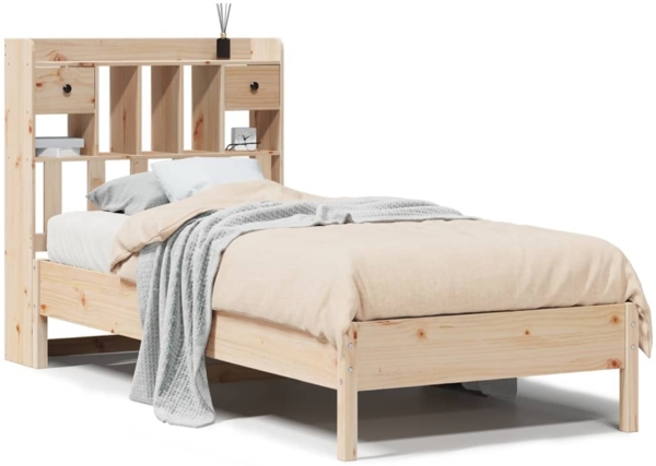 vidaXL Massivholzbett mit Regal ohne Matratze 100x200 cm Kiefer 3322915