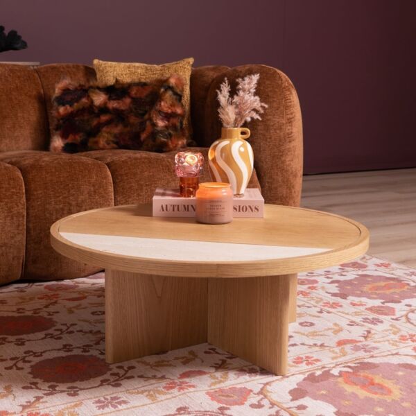 Bronx71 Couchtisch Maeva Ø80 cm Eiche hell