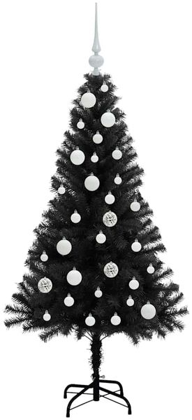 vidaXL Weihnachtsbaum mit 150 LEDs mit Ständer Schwarz 120 cm PVC 3396459 Bild 4