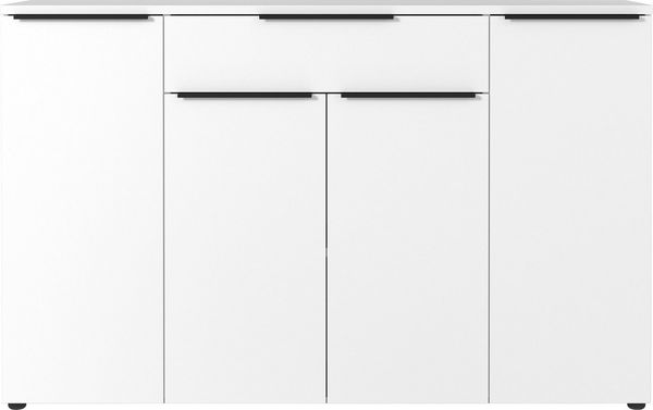 GERMANIA Sideboard Mailand, Sideboard mit einer Schublade und 4 Türen, in graphit & weiß verfügbar