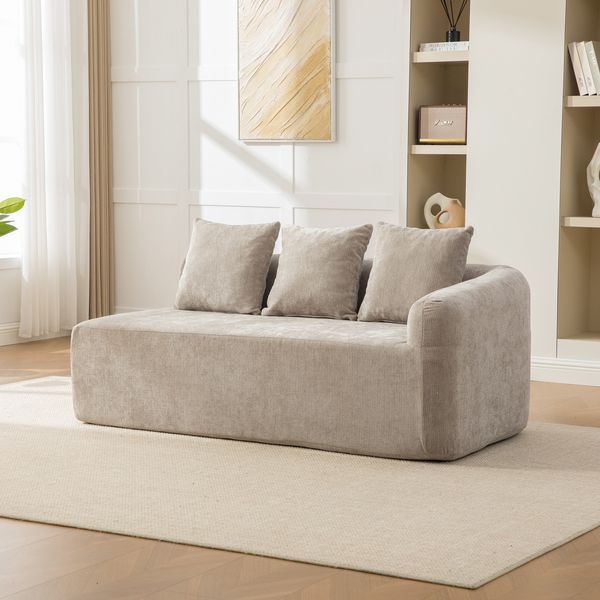 YakoHome Modulsofa Grau 172x99x81 cm – Vollmontiertes Sofa, bequemer Sitzkomfort und neutrales Design für gemütliche Stunden im Wohnzimmer oder Büro