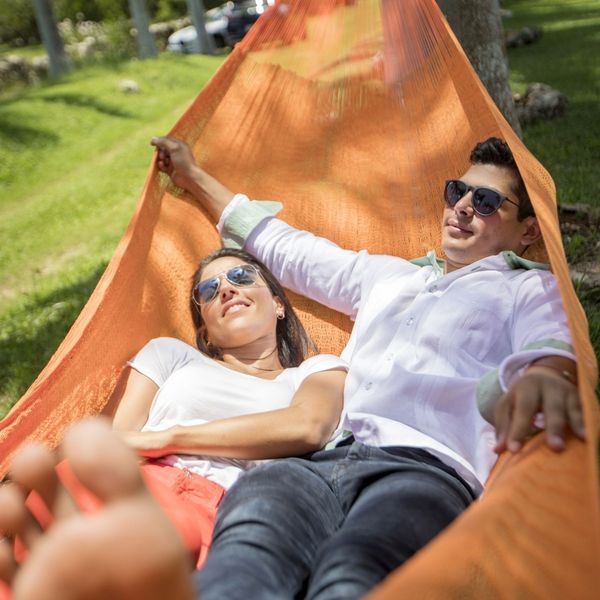 MacaMex Mexikanische Netzhängematte Matrimonial PLUS orange orange MA-00337