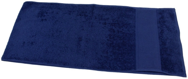 Fitness Handtuch Baumwolle 30x150 cm marineblau | Sporthandtuch