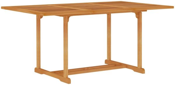 vidaXL Gartentisch 150x90x75 cm Teak Massivholz 315103
