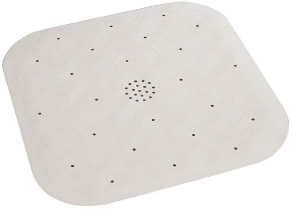 WENKO Duschmatte, Höhe 2 mm, für Badezimmer geeignet, angenehme Trittkomfort, quadratisch, Badematte