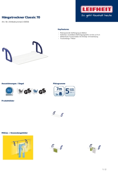 Hängetrockner Classic 70 Bild 10