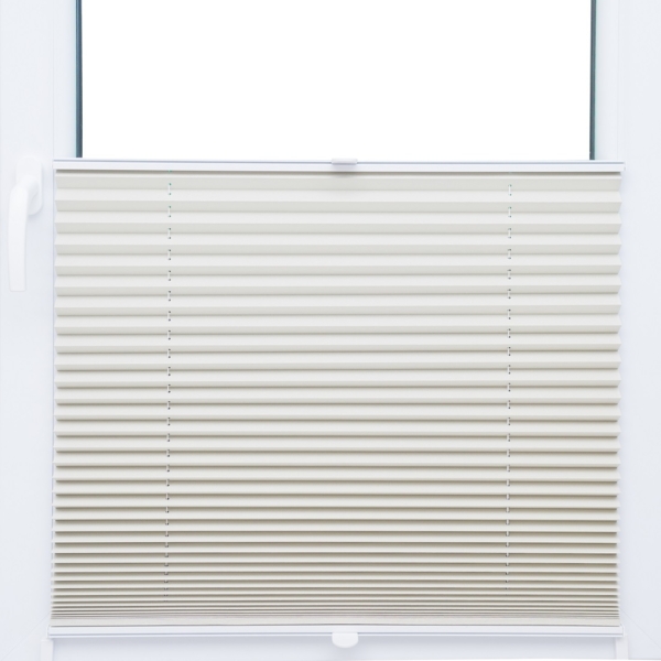 Thermo Black Out Plissee 115x100 cm beige silber metallic 100% Verdunkelnd Bild 1