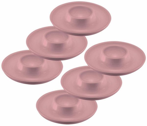WESTMARK Eierbecher 6 Stk, rund, stapelbar, ø 10 cm, Punto, Rosa