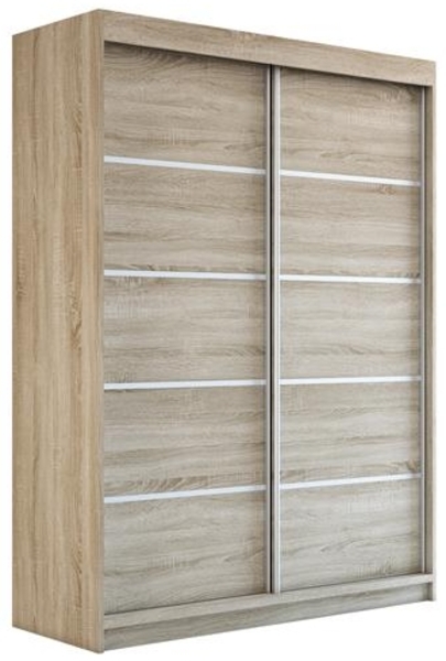 Schwebetrenschrank PARIS 2-trig Schrank 180 cm (mit Spiegel) Farbe: Sonoma