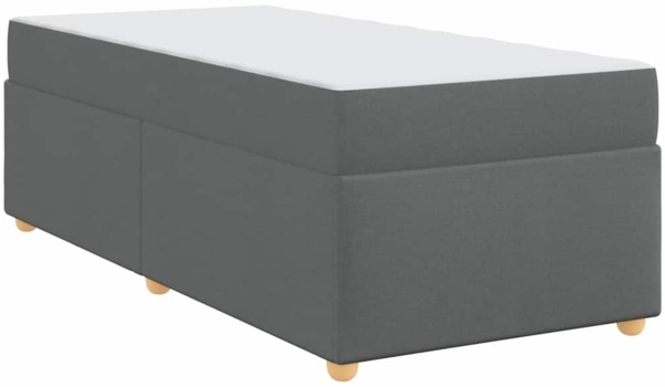 vidaXL Bettrahmen mit Matratze Dunkelgrau 90 x 190 cm Stoff 3399322
