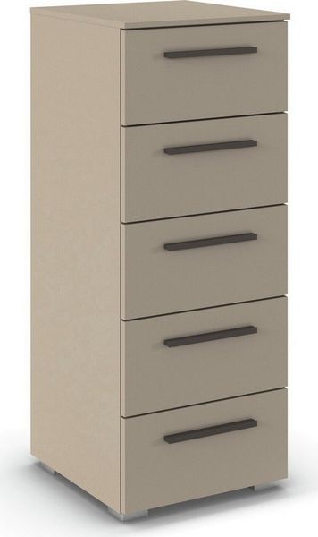 rauch Schubkastenkommode Highboard Sideboard Kommode MONTCLAR Frontauswahl Dekor/Hochglanz/Glas (in 2 Breiten: 40 oder 80 cm / Höhe 100 cm, inkl. Soft-Close-Funktion), mit 5 geräumigen Schubladen, viele Griffvarianten MADE IN GERMANY
