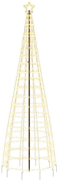vidaXL LED-Weihnachtsbaum mit Erdspießen, 570 LEDs Warmweiß, 300 cm