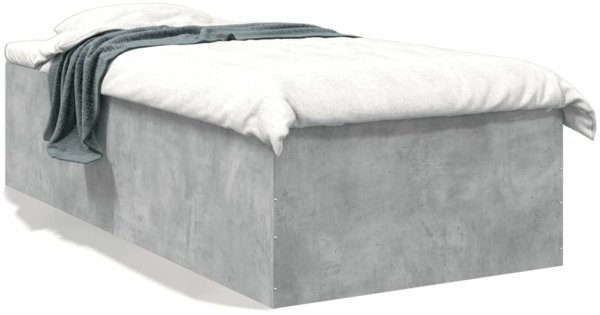 vidaXL Bettgestell Betongrau 90x190 cm Holzwerkstoff 3280975
