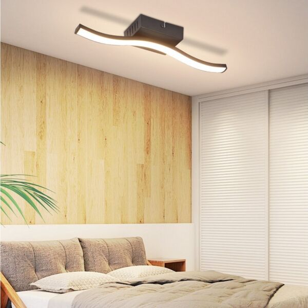 Nettlife LED Deckenleuchte Flur Schwarz Modern 6W Deckenseinbauleuchte 3000K Warmweiß, LED fest integriert, Warmweiß, Schlafzimmerlampe Warmweiß LED Deckenbeleuchtung für Küche Flur