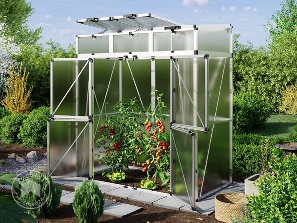 GFP Gewächshaus Tomatenhaus Vanessa 197 x 132 x 210 cm, 16 mm wärmedämmende Polycarbonatplatten