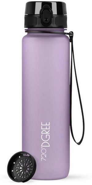 720°DGREE Trinkflasche Trinkflasche uberBottle softTouch mit Sieb lilac 1l