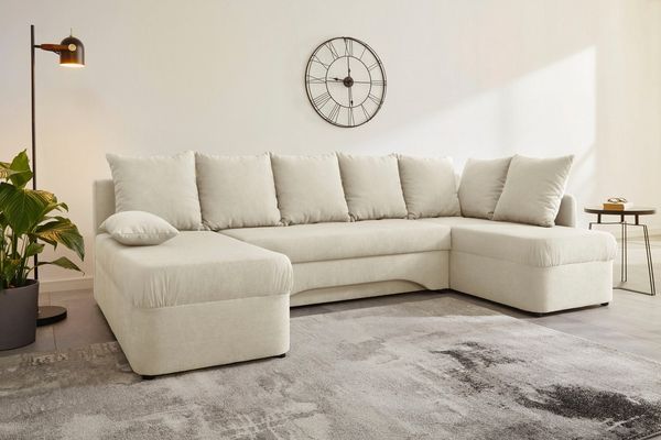 Jockenhöfer Gruppe Wohnlandschaft U-Form, B: 260 cm, mit Bettfunktion & Bettkasten