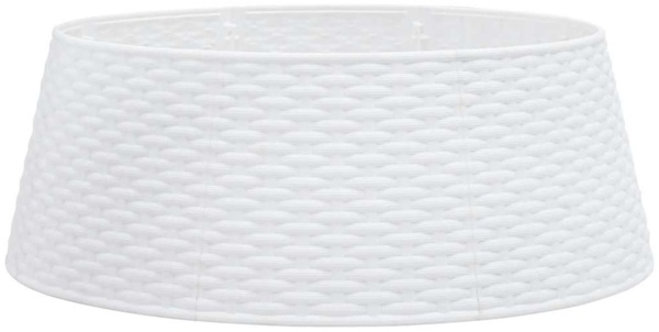 vidaXL Weihnachtsbaum-Rock Weiß Ø65x23 cm Kunststoff 4019954