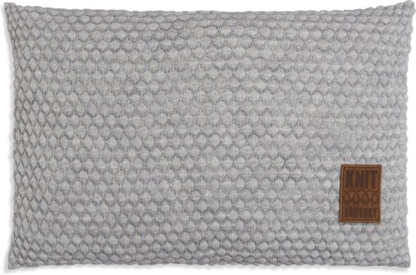 Knit Factory Juul Kissen 60x40 cm Wabe Beige Grau