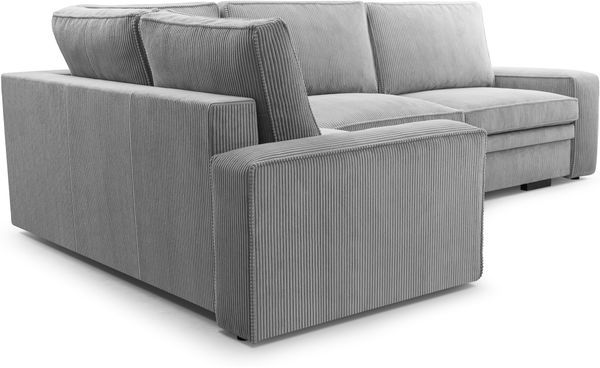 AX LIVING Cord Schlafsofa schwarze Ecksofa Treville Schlaffunktion L Bild 5