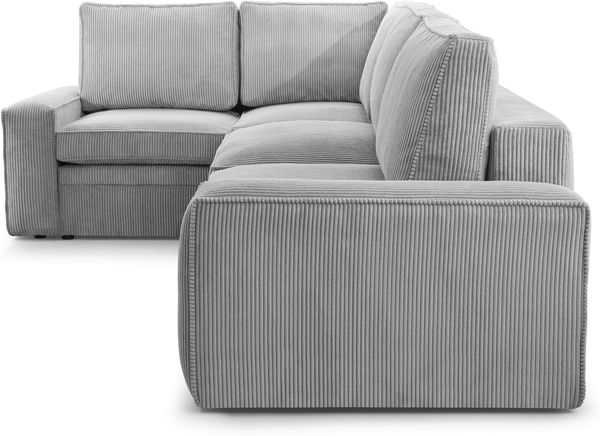 AX LIVING Cord Schlafsofa schwarze Ecksofa Treville Schlaffunktion L Bild 6