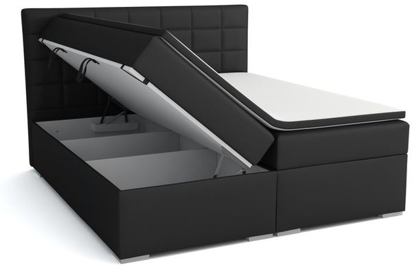 Boxspringbett Schlafzimmerbett FARUK 180x200cm Stoff Aragon Hellgrau Bild 2