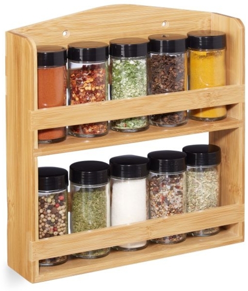 Bambus Gewürzregal 10 Gläser 10028825