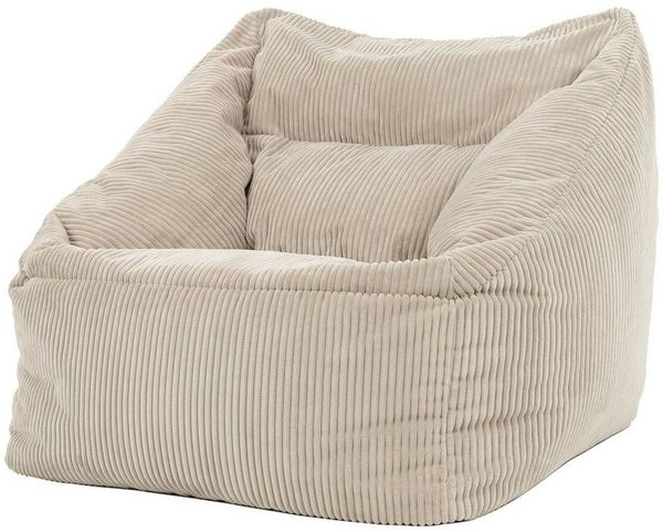 icon 'Morgan' Sitzsack-Sessel, Cord, Beige, 100 x 80 cm