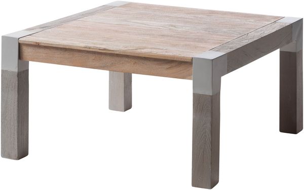 Couchtisch Akazie 85x85x45 beige lackiert Amsterdam #119