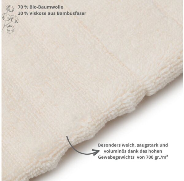 liebling Waschhandschuh Luxus Bio Baumwolle, saugstark, schnelltrocknend, mit praktischer Schlaufe zum Aufhängen
