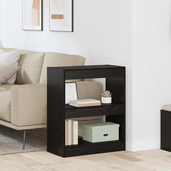 vidaXL Bücherregal Schwarz Eichen-Optik 60 x 30 x 72 cm Holzwerkstoff 880458