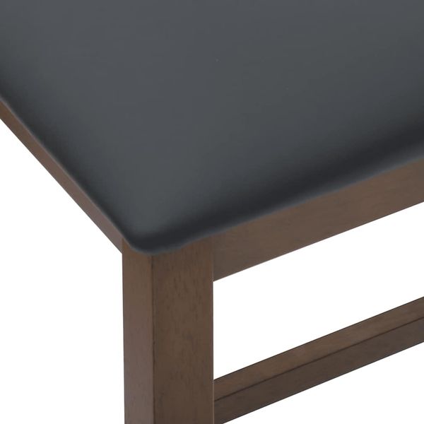 vidaXL Barstühle mit Kissen 2 Stk. Braun Massivholz Gummibaum 4102577 Bild 8