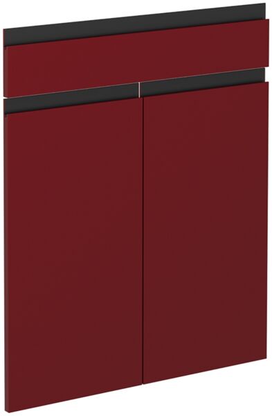 Küchenfront R-Line Rot 59.6 x 70.8 cm Möbelfront für den Schubunterschrank Vicco