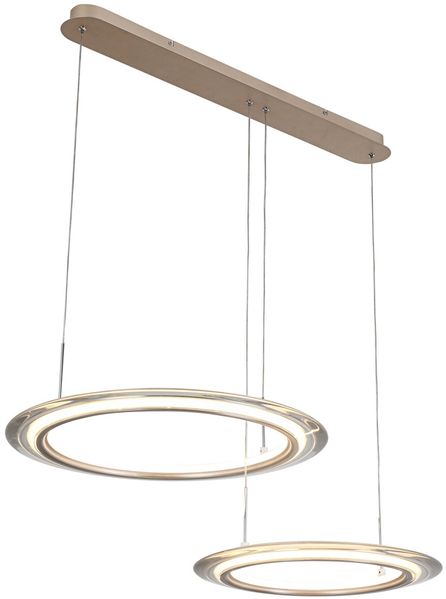 Novel 'LAKEWOOD' LED-Hängeleuchte, Aluminium chrom, 55 x 120 x 85 cm, dimmbar mit Fernbedienung