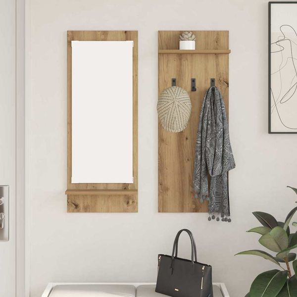 vidaXL Wandmontierter nachttisch Artisan-Eiche 70 x 10 x 90 cm 874530