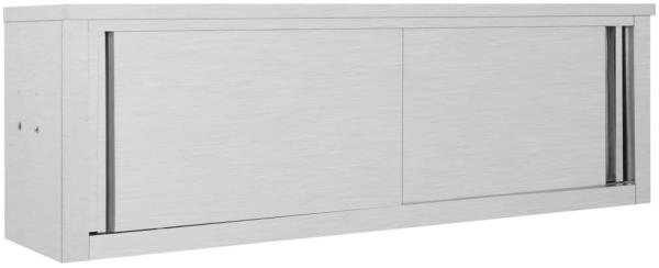 vidaXL Wandhängeschrank mit Schiebetüren 150×40×50 cm Edelstahl 51054