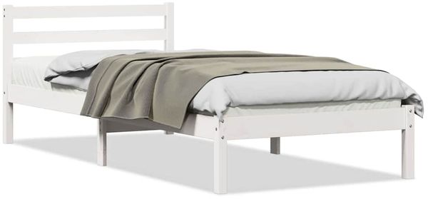 vidaXL Bettrahmen Weiß 215,5 x 105,5 x 69,5 cm Massivholz Kiefer 869765 Bild 3