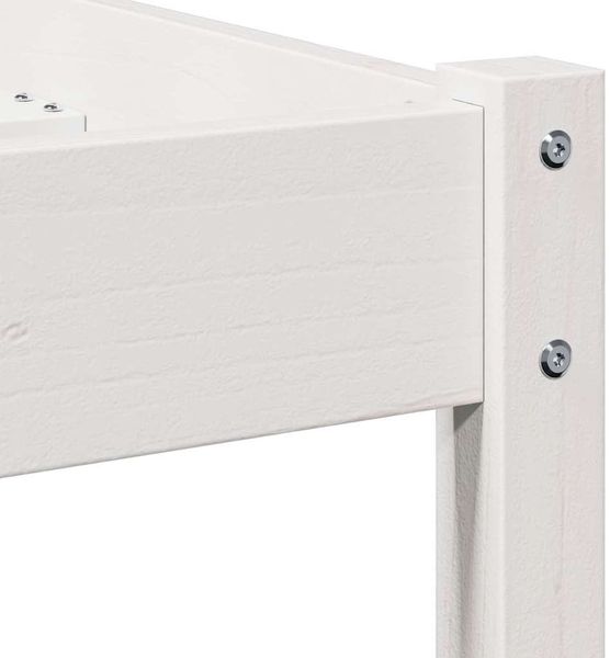 vidaXL Bettrahmen Weiß 215,5 x 105,5 x 69,5 cm Massivholz Kiefer 869765 Bild 7