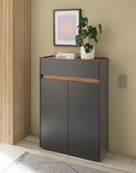 Home affaire Schuhschrank City/Giron, modernes Schuhregal, Schrank für 16 Schuhe, Schuhkommode eine Schublade und vier Schuhfächer, viel Stauraum, 93 cm breit