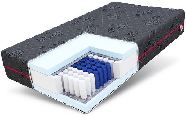 Matratze 80x200 cm H3 Taschenfederkern LUNO 7 Zonen 21 cm Bezug Jaquard