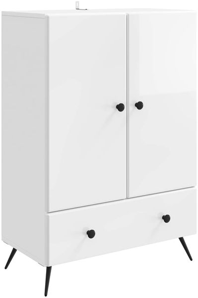 vidaXL Sideboard Hochglanz Weiß 66 x 34,5 x 95 cm Holzwerkstoff 895589