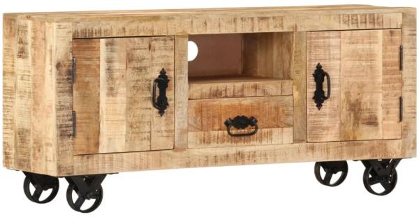 vidaXL TV-Schrank Raues Mangoholz 110x30x50 cm 243983