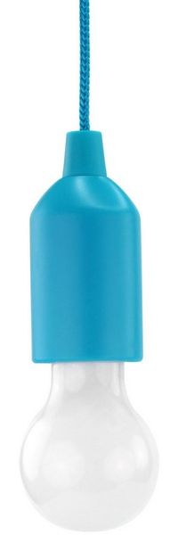 HyCell Pull Light in blau mit Zugschalter inkl. AAA Batterien - tragbare LED Lampe - mobile Leuchte ideal für Garten Schuppen Zelt Camping Dachboden Kleiderschrank oder Party Dekoration