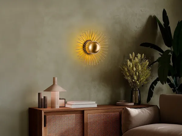 Vente-unique - ZYMA Wall light Metall Gold - B 18 cm x H 45 cm x L 45 cm