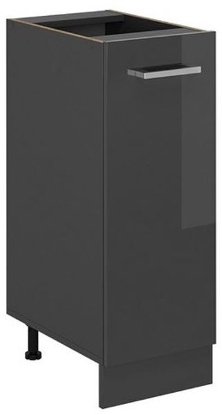 Apothekerschrank R-Line Anthrazit Hochglanz 30 cm ohne Arbeitsplatte Vicco Bild 4