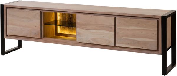 Lowboard Akazie / Altholz 200x40x60 natur lackiert DENVER #116